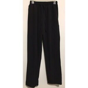 Samantha Mara Black Elastic Waist Drawstring Pockets Women Bottom Scrubs Size M